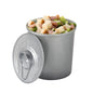 Mini Serve 4 oz Round Silver Plastic Tin Can - with Lid - 2 1/2" x 2 1/2" x 2 3/4" - 20 count box