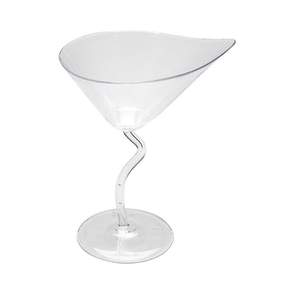 Bev Tek 3 oz Clear Plastic Dekko Martini Glass - 3 3/4" x 3" x 4 3/4" - 100 count box