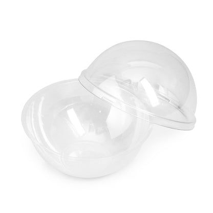 Thermo Tek 12 oz Clear Plastic Sphere Salad Container - with Dome Lid - 5 1/4" x 5 1/4" x 4 1/2" - 500 count box