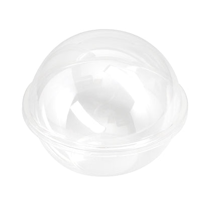 Thermo Tek 28 oz Clear Plastic Sphere Salad Container - with Dome Lid - 6 1/2" x 6 1/2" x 5 1/2" - 50 count box