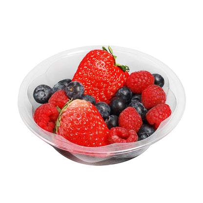 Thermo Tek 8 oz Clear Plastic Ergo-Grip Bowl - 4 3/4" x 4 3/4" x 1 1/4" - 50 count box