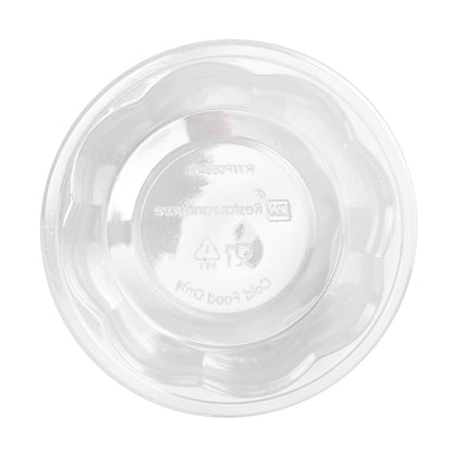 Thermo Tek 8 oz Clear Plastic Ergo-Grip Bowl - 4 3/4" x 4 3/4" x 1 1/4" - 50 count box