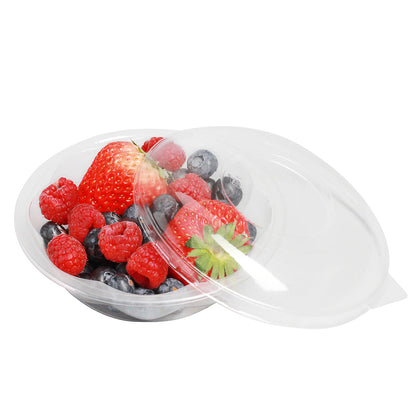 Thermo Tek 8 oz Clear Plastic Ergo-Grip Bowl - 4 3/4" x 4 3/4" x 1 1/4" - 500 count box