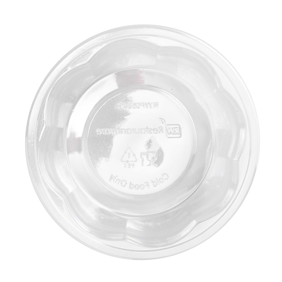 Thermo Tek 8 oz Clear Plastic Ergo-Grip Bowl - 4 3/4" x 4 3/4" x 1 1/4" - 500 count box