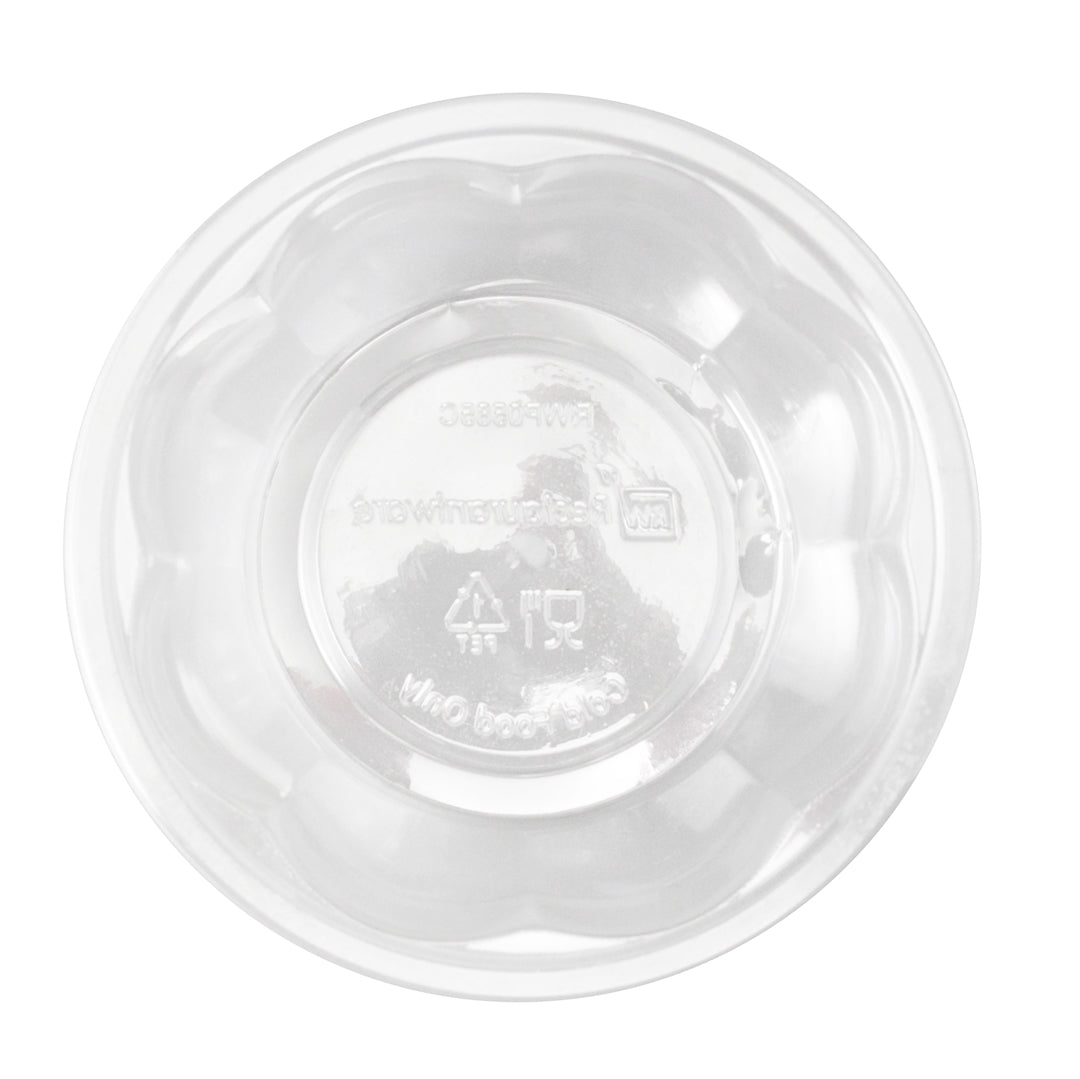 Thermo Tek 12 oz Clear Plastic Ergo-Grip Bowl - 4 3/4" x 4 3/4" x 1 3/4" - 50 count box