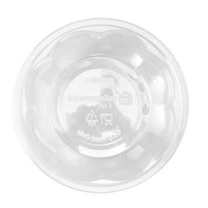 Thermo Tek 12 oz Clear Plastic Ergo-Grip Bowl - 4 3/4" x 4 3/4" x 1 3/4" - 500 count box