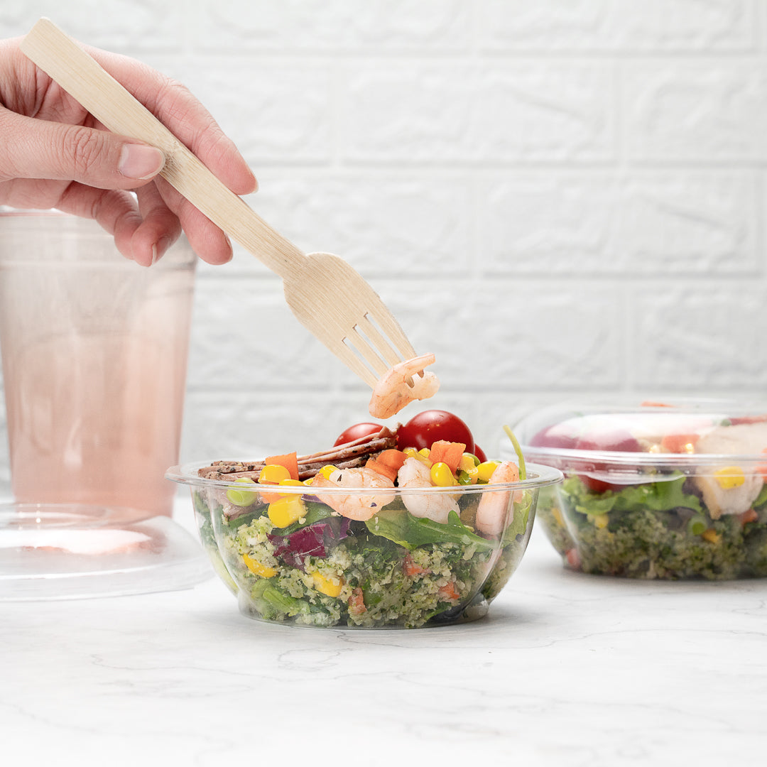 Thermo Tek 12 oz Clear Plastic Ergo-Grip Bowl - 4 3/4" x 4 3/4" x 1 3/4" - 500 count box