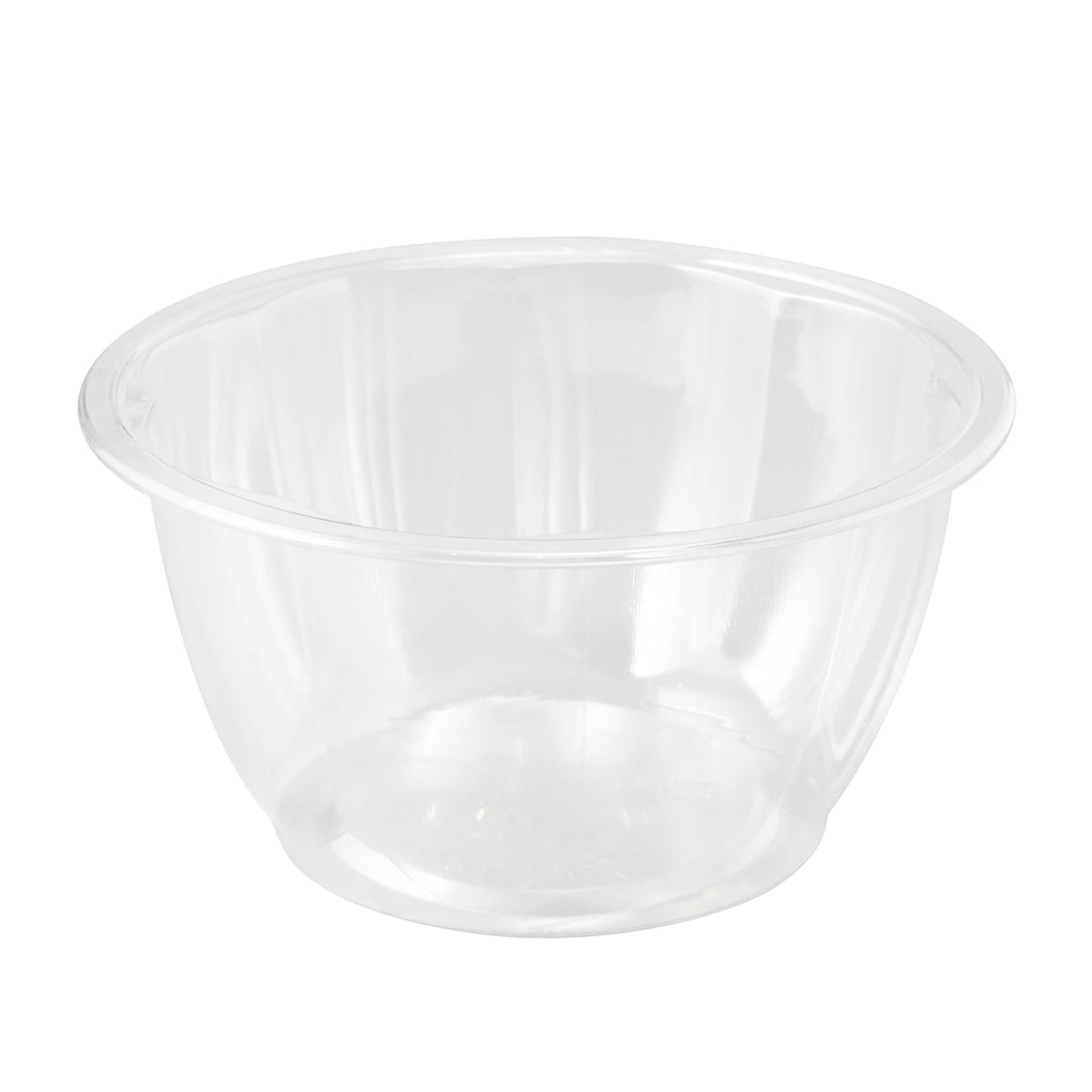 Thermo Tek 16 oz Clear Plastic Ergo-Grip Bowl - 4 3/4" x 4 3/4" x 2 1/2" - 50 count box