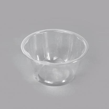 Thermo Tek 16 oz Clear Plastic Ergo-Grip Bowl - 4 3/4" x 4 3/4" x 2 1/2" - 50 count box