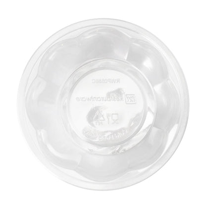 Thermo Tek 16 oz Clear Plastic Ergo-Grip Bowl - 4 3/4" x 4 3/4" x 2 1/2" - 50 count box