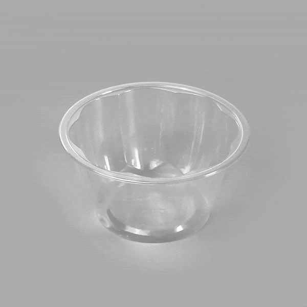 Thermo Tek 16 oz Clear Plastic Ergo-Grip Bowl - 4 3/4" x 4 3/4" x 2 1/2" - 500 count box