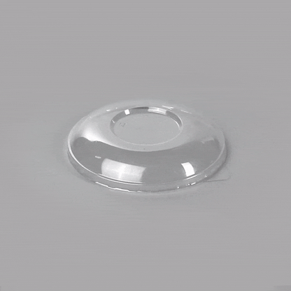 Thermo Tek Clear Plastic Ergo-Grip Bowl Lid - Fits 8 / 12 / 16 oz - 50 count box