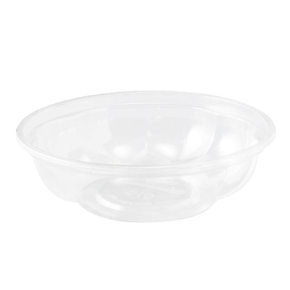 Thermo Tek 24 oz Clear Plastic Ergo-Grip Bowl - 6 3/4" x 6 3/4" x 2 1/4" - 500 count box