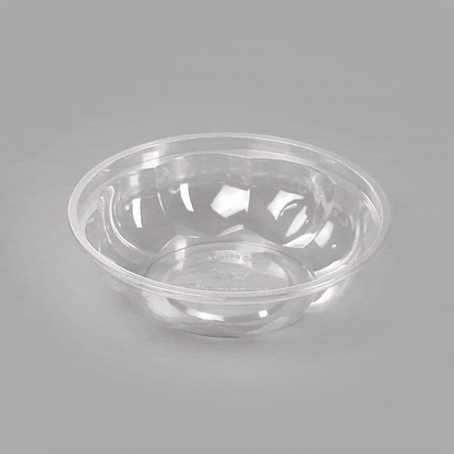 Thermo Tek 24 oz Clear Plastic Ergo-Grip Bowl - 6 3/4" x 6 3/4" x 2 1/4" - 500 count box