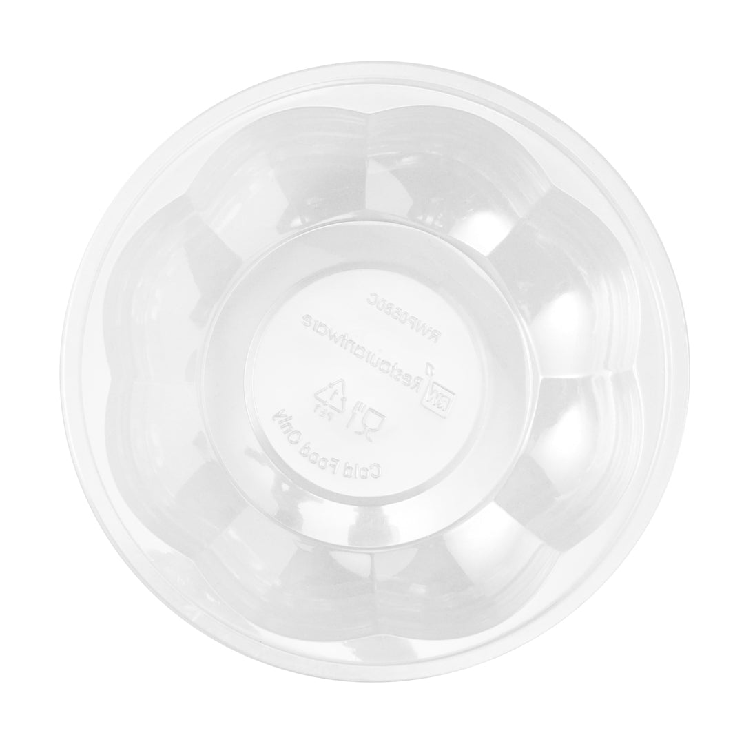 Thermo Tek 24 oz Clear Plastic Ergo-Grip Bowl - 6 3/4" x 6 3/4" x 2 1/4" - 500 count box