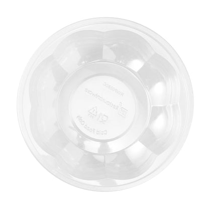 Thermo Tek 24 oz Clear Plastic Ergo-Grip Bowl - 6 3/4" x 6 3/4" x 2 1/4" - 500 count box