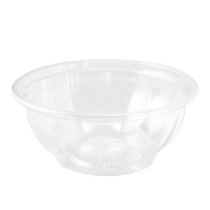 Thermo Tek 32 oz Clear Plastic Ergo-Grip Bowl - 6 3/4" x 6 3/4" x 2 3/4" - 500 count box
