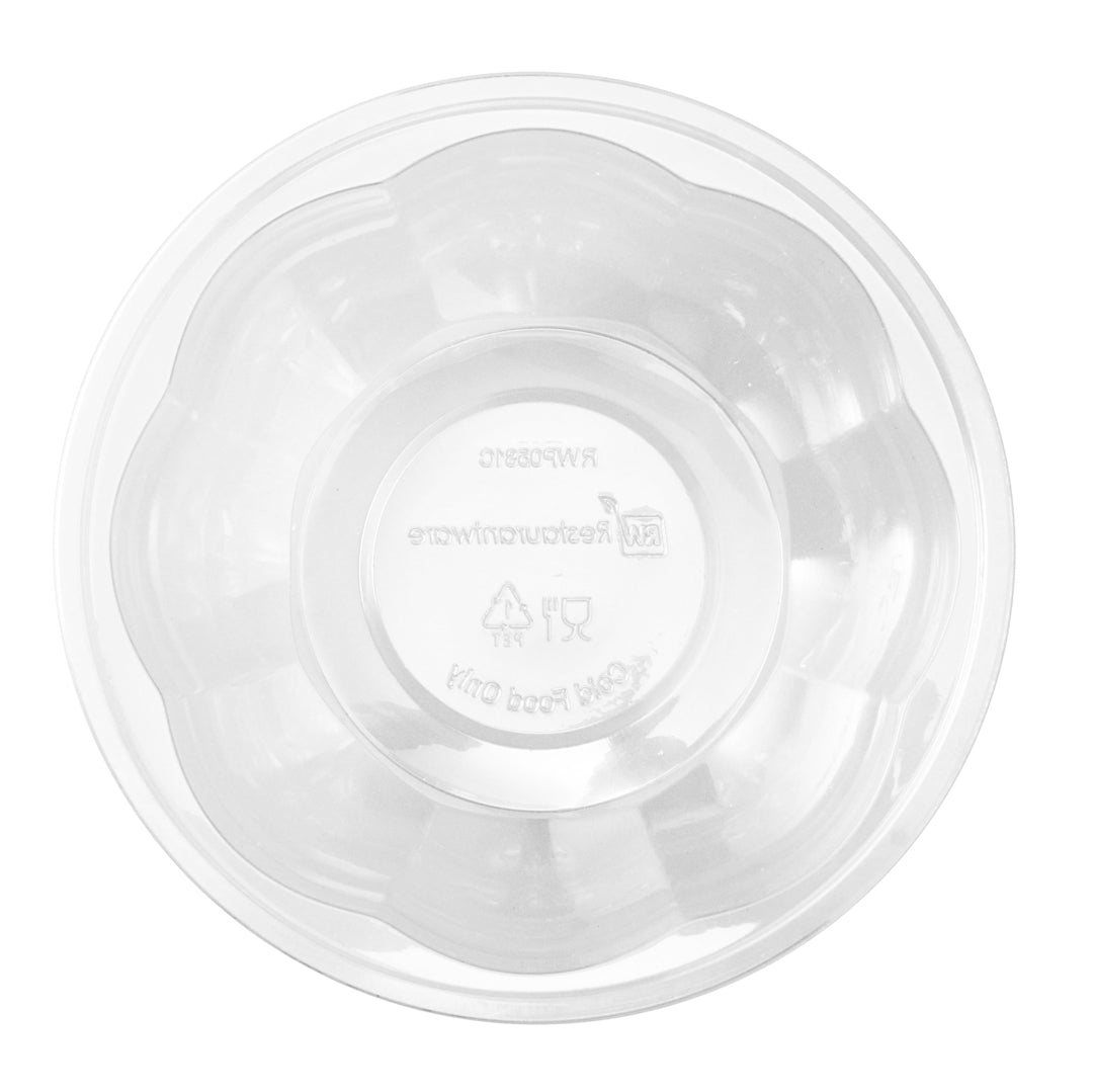 Thermo Tek 32 oz Clear Plastic Ergo-Grip Bowl - 6 3/4" x 6 3/4" x 2 3/4" - 500 count box