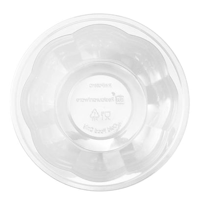 Thermo Tek 32 oz Clear Plastic Ergo-Grip Bowl - 6 3/4" x 6 3/4" x 2 3/4" - 500 count box