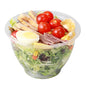 Thermo Tek 48 oz Clear Plastic Ergo-Grip Bowl - 6 3/4" x 6 3/4" x 4 1/4" - 500 count box