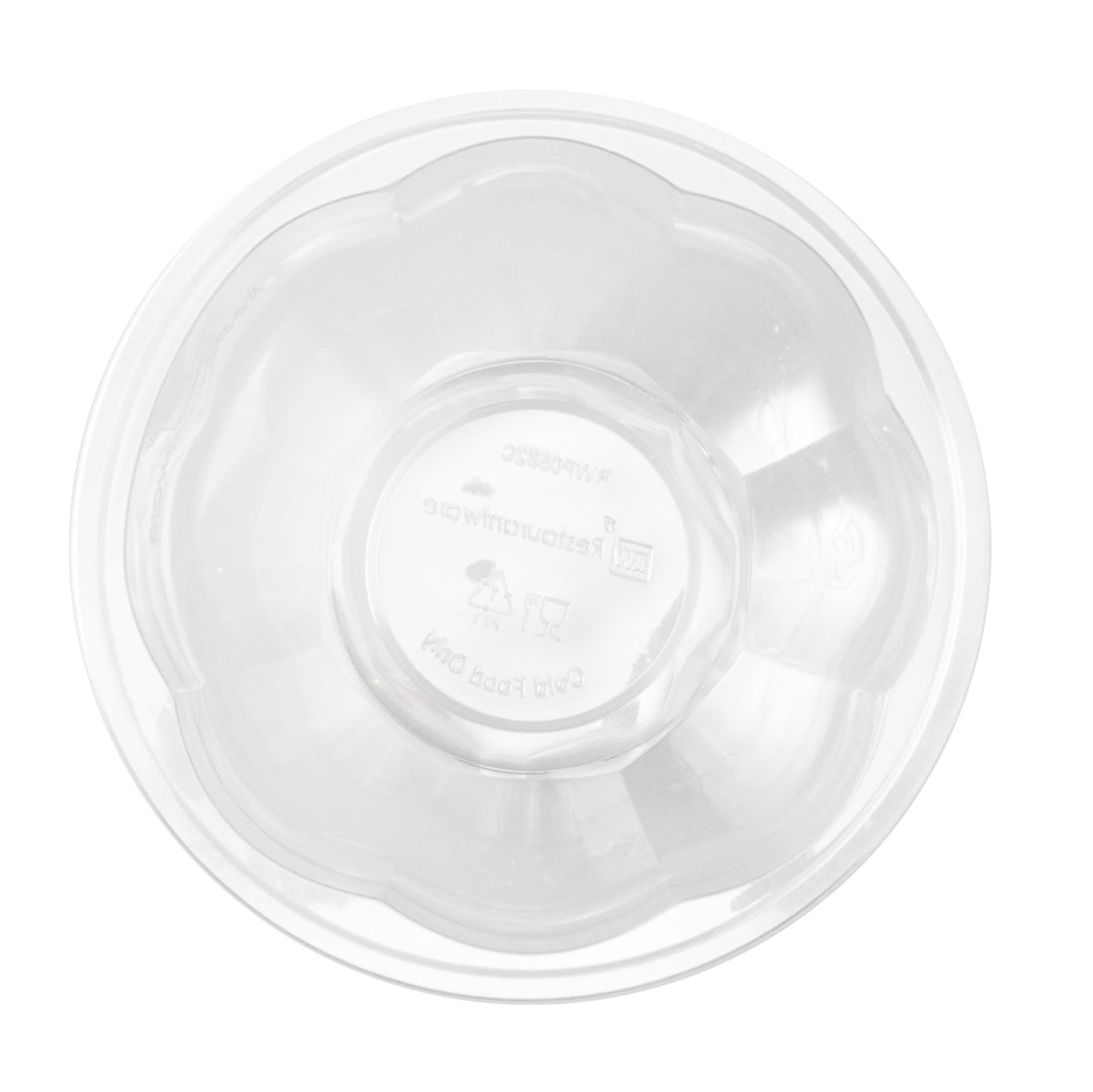 Thermo Tek 48 oz Clear Plastic Ergo-Grip Bowl - 6 3/4" x 6 3/4" x 4 1/4" - 50 count box