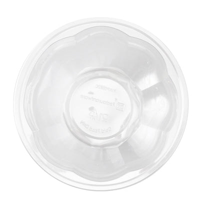 Thermo Tek 48 oz Clear Plastic Ergo-Grip Bowl - 6 3/4" x 6 3/4" x 4 1/4" - 500 count box