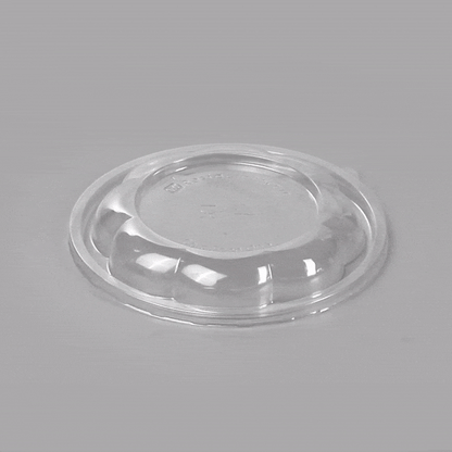 Thermo Tek Clear Plastic Ergo-Grip Bowl Lid - Fits 24 / 32 / 48 oz - 50 count box