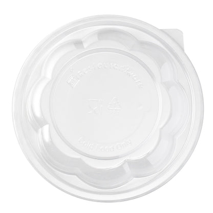 Thermo Tek Clear Plastic Ergo-Grip Bowl Lid - Fits 24 / 32 / 48 oz - 50 count box