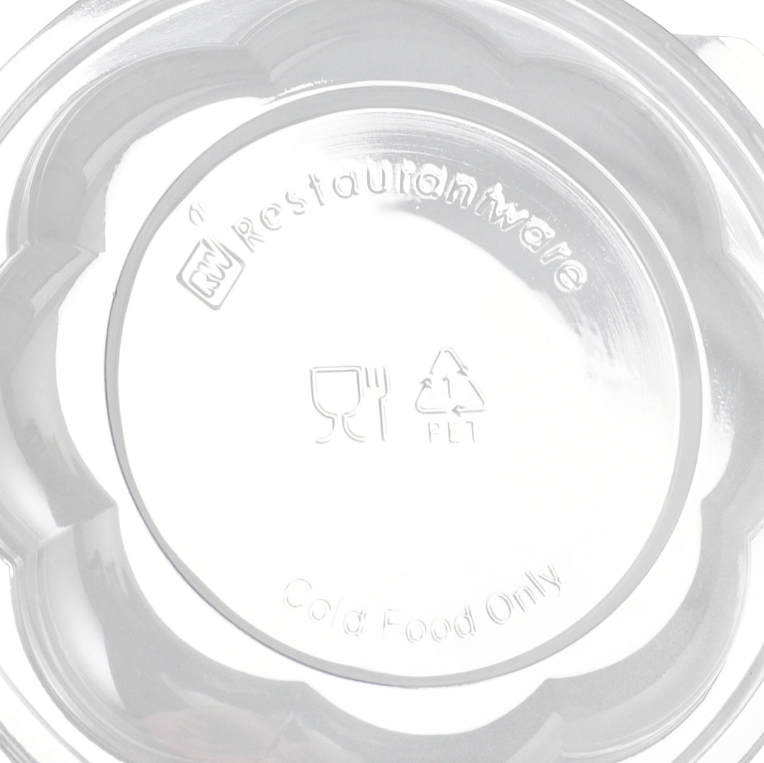 Thermo Tek Clear Plastic Ergo-Grip Bowl Lid - Fits 24 / 32 / 48 oz - 500 count box