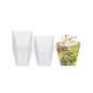 Mini Serve 4 oz Square Clear Plastic Small Kova Cup - 2 1/4" x 2 1/4" x 2" - 20 count box