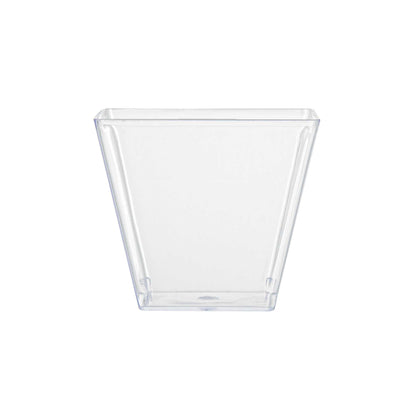 Mini Serve 4 oz Square Clear Plastic Small Kova Cup - 2 1/4" x 2 1/4" x 2" - 20 count box
