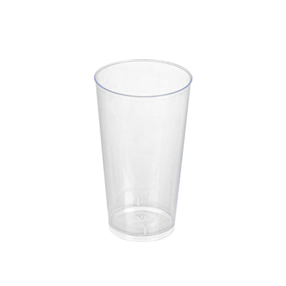 Mini Serve 3 oz Round Clear Plastic Cannello Dessert Glass - 1 3/4" x 1 3/4" x 3 1/4" - 20 count box