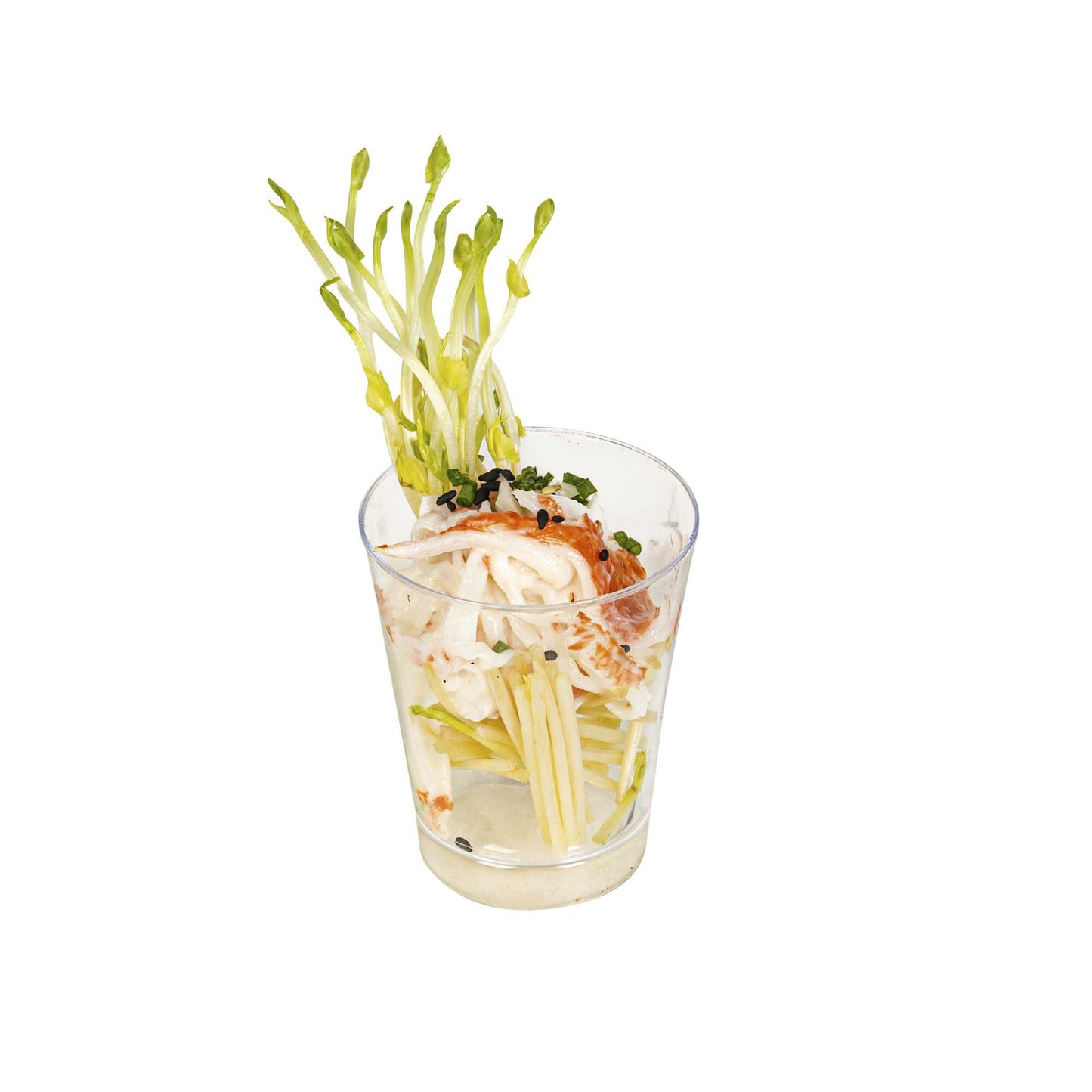 Mini Serve 3 oz Round Clear Plastic Cannello Dessert Glass - 1 3/4" x 1 3/4" x 3 1/4" - 20 count box