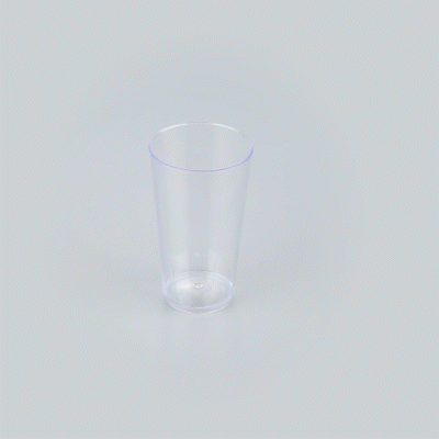 Mini Serve 3 oz Round Clear Plastic Cannello Dessert Glass - 1 3/4" x 1 3/4" x 3 1/4" - 20 count box