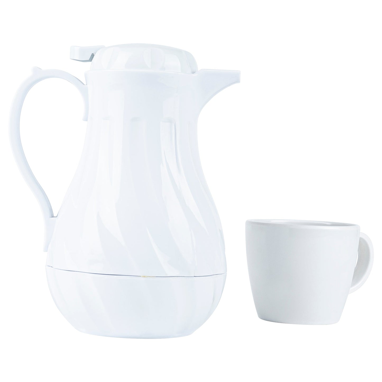 Restpresso 20 oz White Thermal Coffee Carafe / Server - 6 1/2" x 5" x 8" - 1 count box