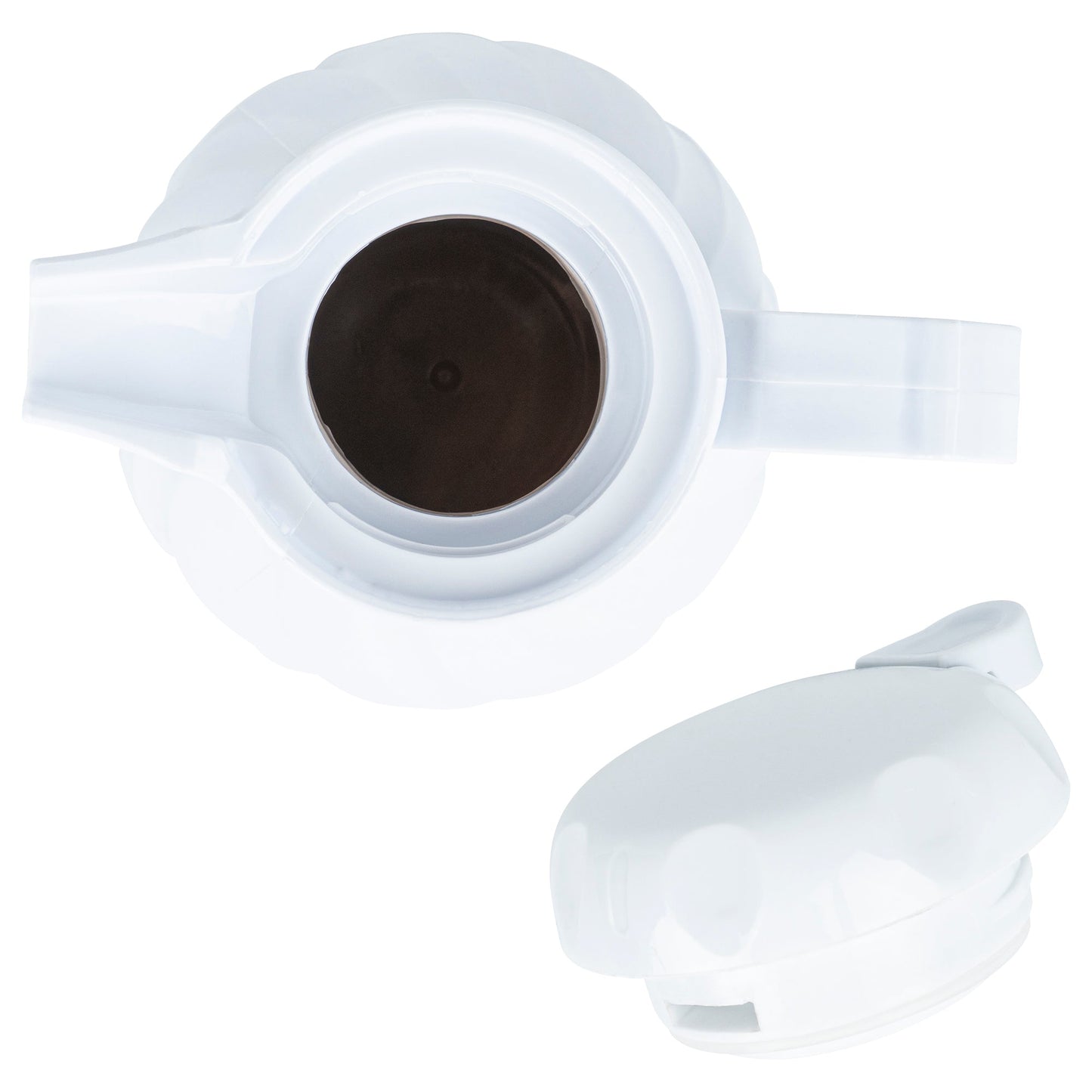 Restpresso 20 oz White Thermal Coffee Carafe / Server - 6 1/2" x 5" x 8" - 10 count box