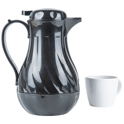 Restpresso 42 oz Black Thermal Coffee Carafe / Server - 8" x 6" x 10" - 1 count box
