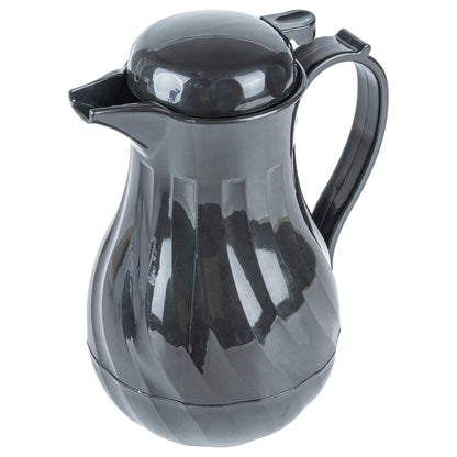 Restpresso 42 oz Black Thermal Coffee Carafe / Server - 8" x 6" x 10" - 10 count box