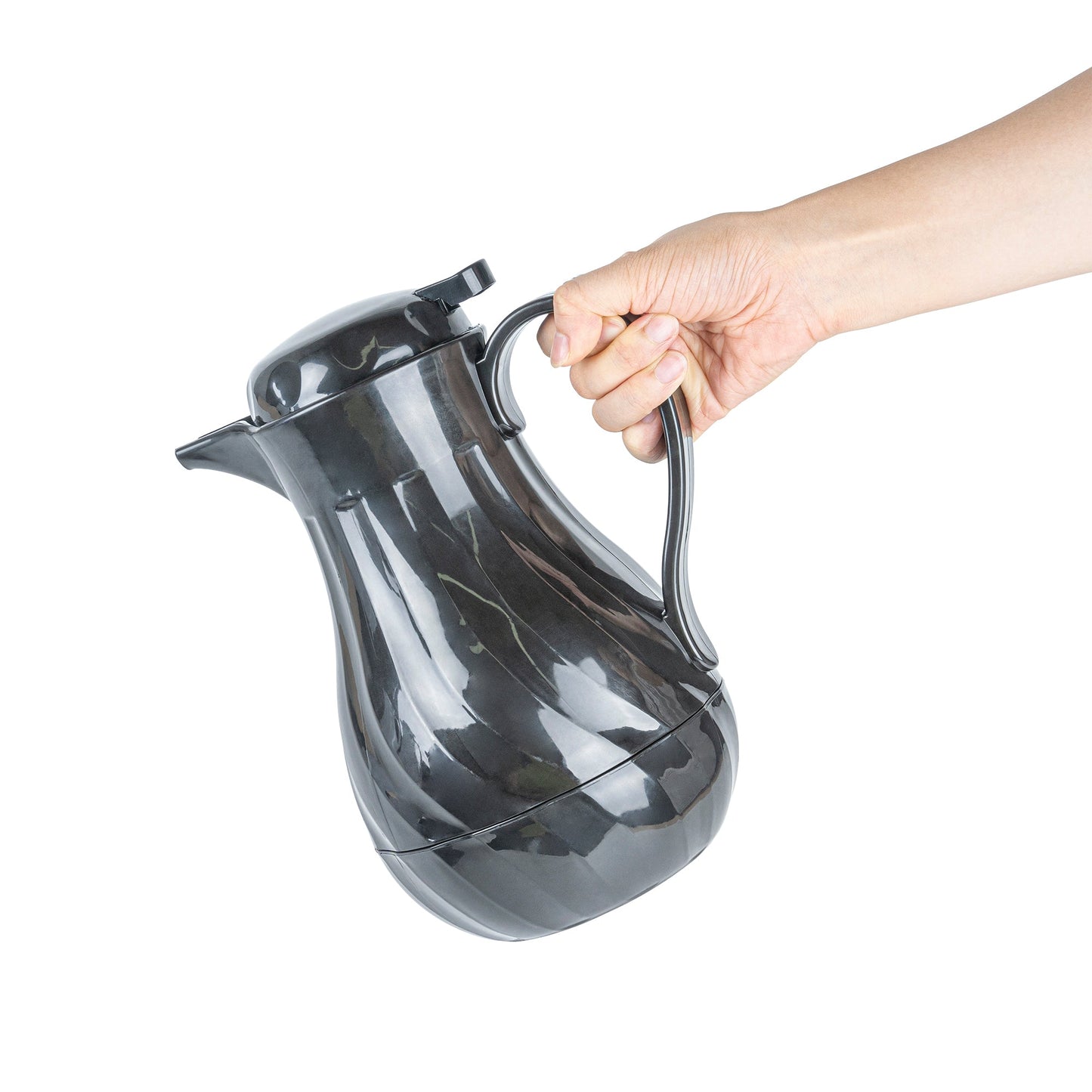 Restpresso 42 oz Black Thermal Coffee Carafe / Server - 8" x 6" x 10" - 10 count box