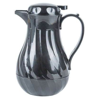 Restpresso 42 oz Black Thermal Coffee Carafe / Server - 8" x 6" x 10" - 10 count box
