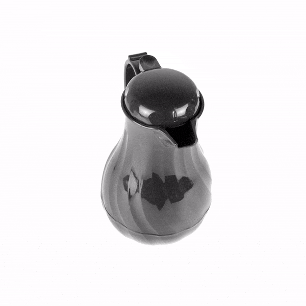 Restpresso 42 oz Black Thermal Coffee Carafe / Server - 8" x 6" x 10" - 10 count box