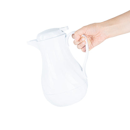 Restpresso 42 oz White Thermal Coffee Carafe / Server - 8" x 6" x 10" - 1 count box