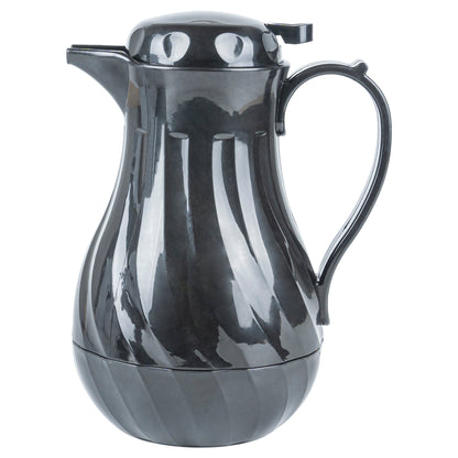 Restpresso 64 oz Black Thermal Coffee Carafe / Server - 8 3/4" x 6 1/4" x 11" - 1 count box