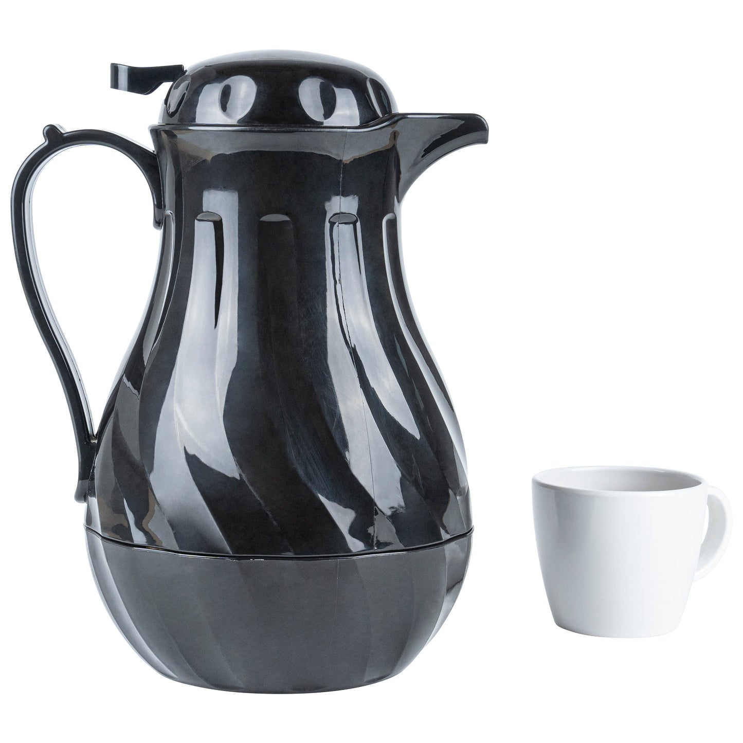 Restpresso 64 oz Black Thermal Coffee Carafe / Server - 8 3/4" x 6 1/4" x 11" - 10 count box