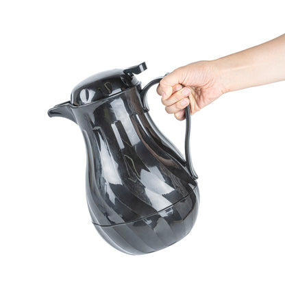 Restpresso 64 oz Black Thermal Coffee Carafe / Server - 8 3/4" x 6 1/4" x 11" - 10 count box