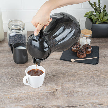 Restpresso 64 oz Black Thermal Coffee Carafe / Server - 8 3/4" x 6 1/4" x 11" - 10 count box