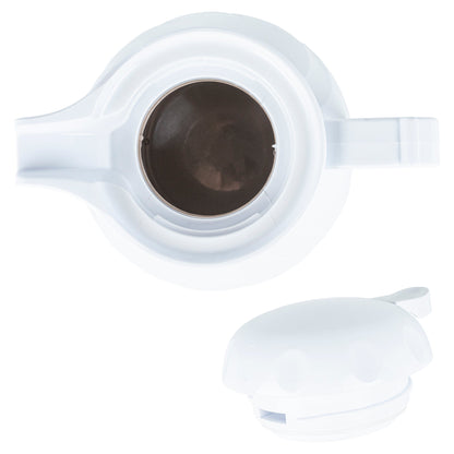 Restpresso 64 oz White Thermal Coffee Carafe / Server - 8 3/4" x 6 1/4" x 11" - 1 count box