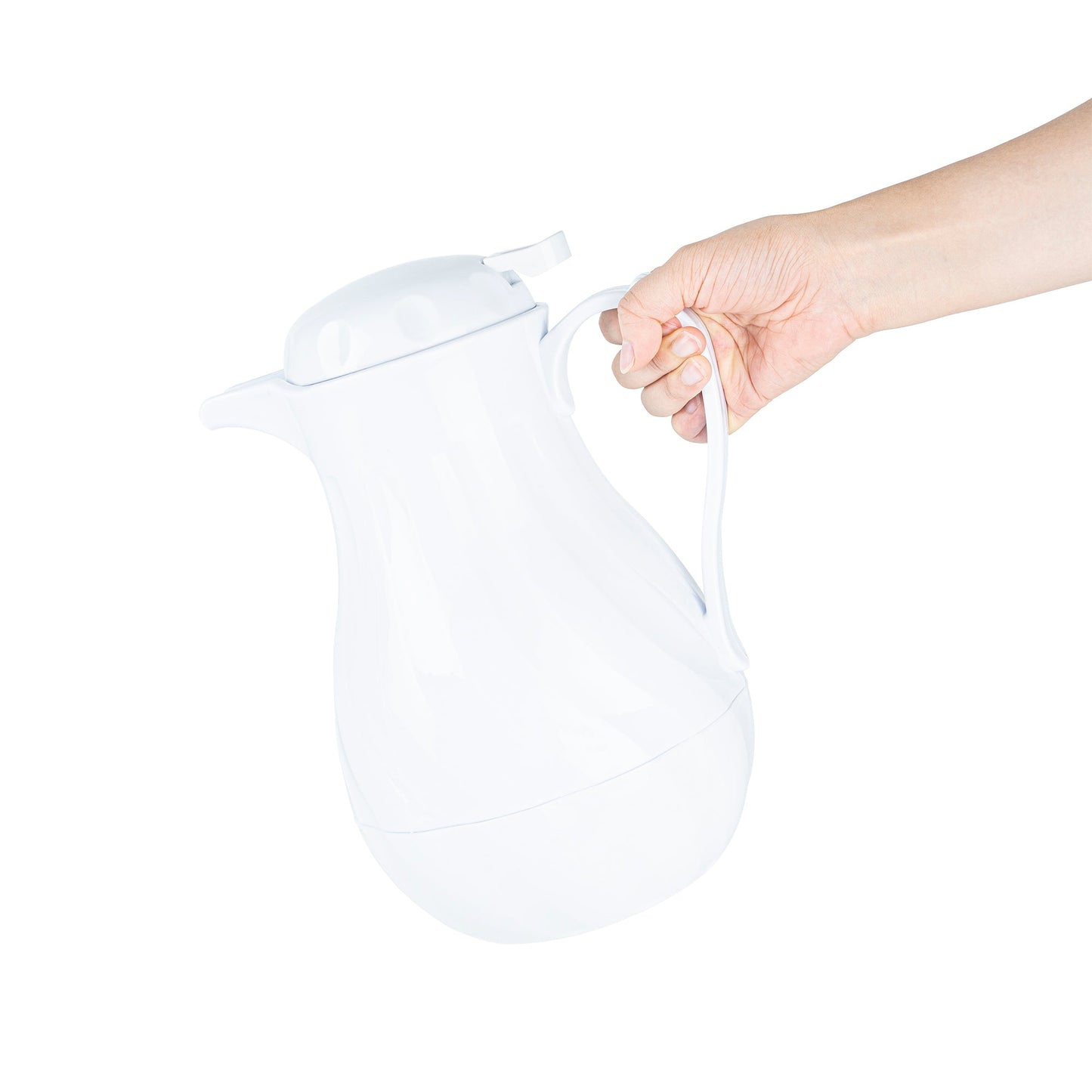 Restpresso 64 oz White Thermal Coffee Carafe / Server - 8 3/4" x 6 1/4" x 11" - 10 count box