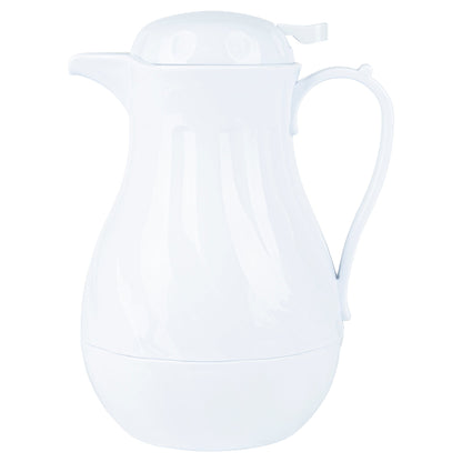 Restpresso 64 oz White Thermal Coffee Carafe / Server - 8 3/4" x 6 1/4" x 11" - 10 count box
