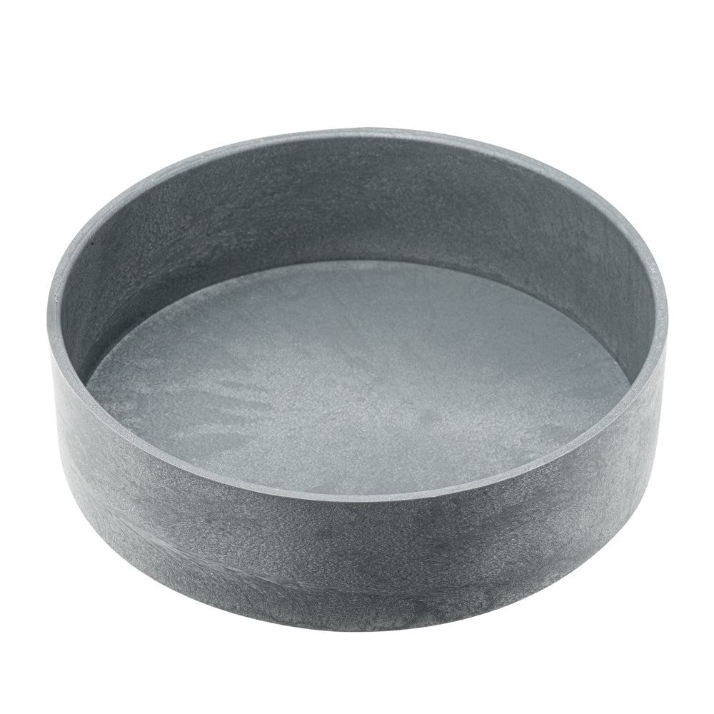 Chef 101 Round Gray Plastic Tortilla Warmer / Server - 8 1/2" x 8 1/2" x 2 1/4" - 1 count box